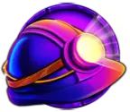 Miner's Helmet symbol on the All Aboard pokie paytable